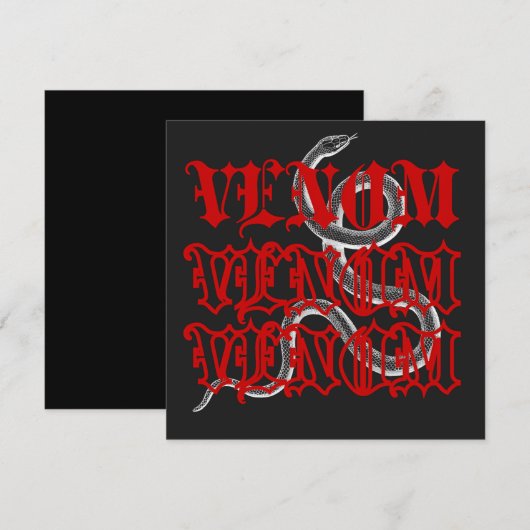 Vergif is het wapen van de slang kaart (Voorkant / Achterkant)