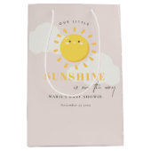 Vergif ons kleine zonnige Baby shower met blush Medium Cadeauzakje (Voorkant)
