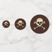 Vergif schedel en dwarsbeenontwerp confetti (Achterkanten)