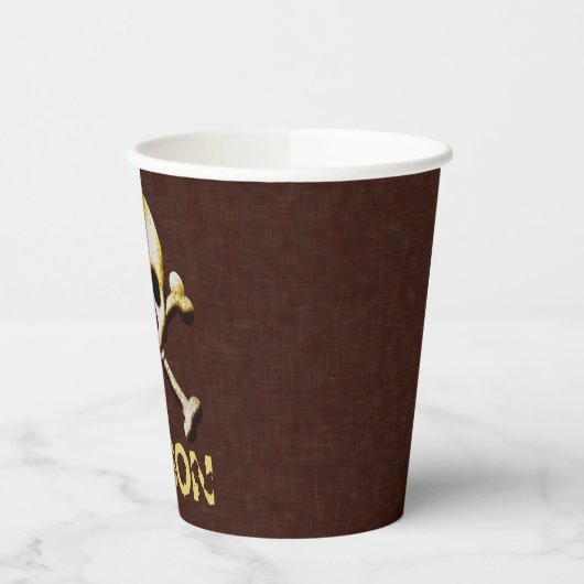 Vergif schedel en dwarsbeenontwerp papieren bekers (Links)