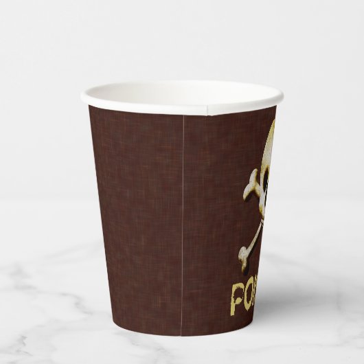 Vergif schedel en dwarsbeenontwerp papieren bekers (Rechts)