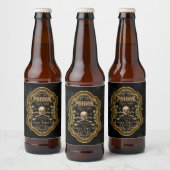 vergif schedel: Halloween apotheek Bier Etiket (Flessen)