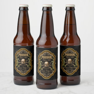  vergif schedel: Halloween apotheek Bier Etiket