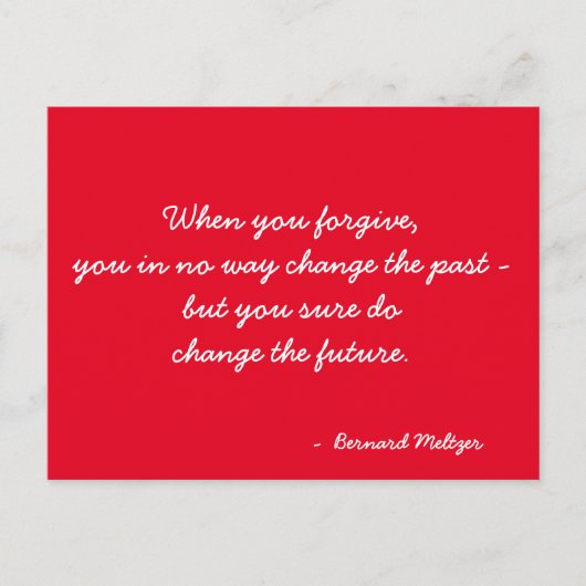 Vergiffenis Inspirerend Briefkaart Typografie (Voorkant)