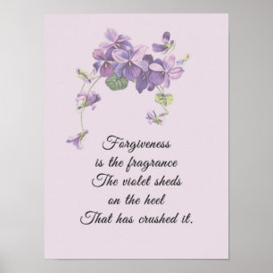 Vergiffenis is de Fragrance Violet Sheds Poster