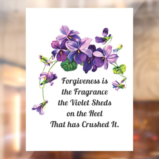 Vergiffenis is de gesel raamsticker (Vel 2)