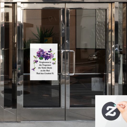 Vergiffenis is de gesel raamsticker (Kantoordeur)