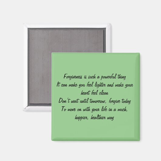 Vergiffenis Magnet (Voorkant / Achterkant)