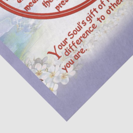 Vergiffensymbool Tissue Paper Tissuepapier (Detail)