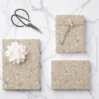 Vergifte bloesems op lichtbeige - naadloos patroon