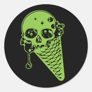 Vergiftig ijskiemkloon ronde sticker