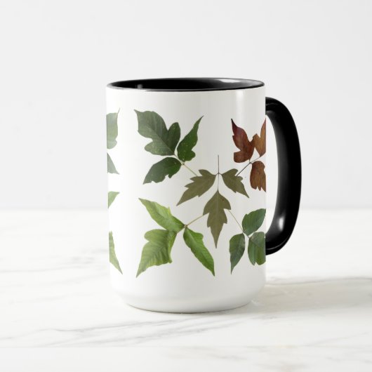 Vergiftig ijsplaat botanisch leder design mok (Voorkant rechts)