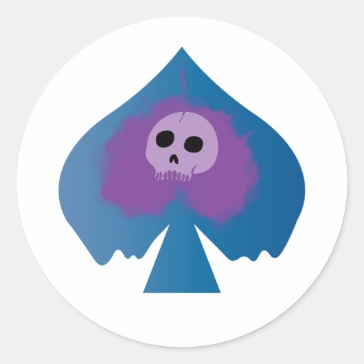 Vergiftigd schuimbekken ronde sticker (Voorkant)