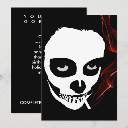 vergiftigde dood kaart (Voorkant / Achterkant)