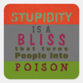 VERGIFTIGING DOMHEID ~ STICKERS (Voorkant)