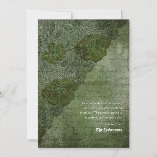 Vergiftiging Halloween Gothic Bedankkaart (Achterkant)