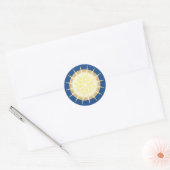 Vergina Sun Classic Glossy Ronde Sticker (Envelop)