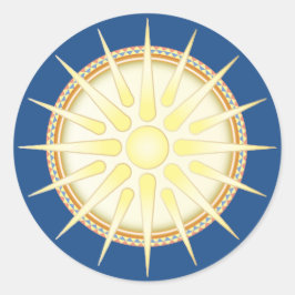 Vergina Sun Classic Glossy Ronde Sticker