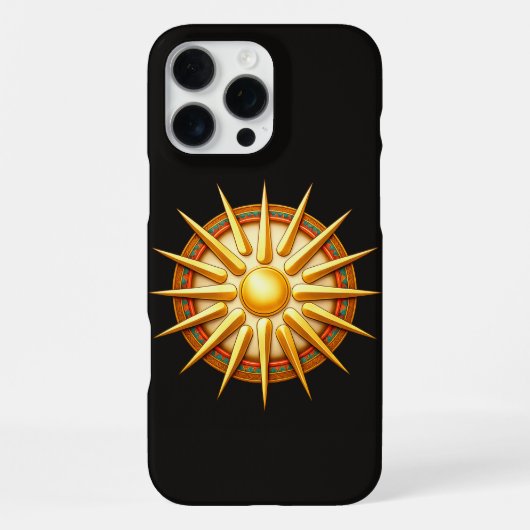 Vergina Sun Emblem – Ancient Macedonian Symbol iPhone Hoesje (Achterkant)