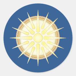 Vergina Sun Klassieke Glanzende Ronde Sticker