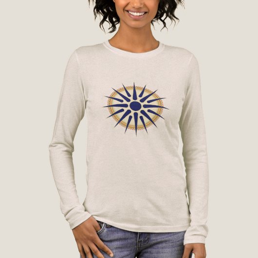 Vergina Zon (versie 2) Tri-Blend Shirt (Voorkant)