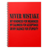 VERGIS JE NOOIT NOTITIEBOEK (Voorkant)