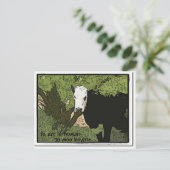 Vergissen is menselijk, om runderlijk Briefkaart t (Staand voorkant)