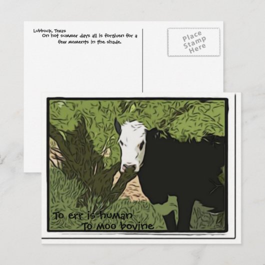 Vergissen is menselijk, om runderlijk Briefkaart t (Voorkant / Achterkant)