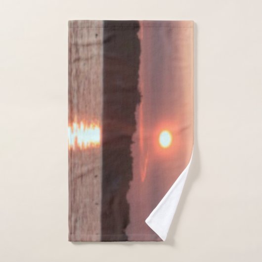 Verglaasde zonsondergang bad handdoek (Handdoek)