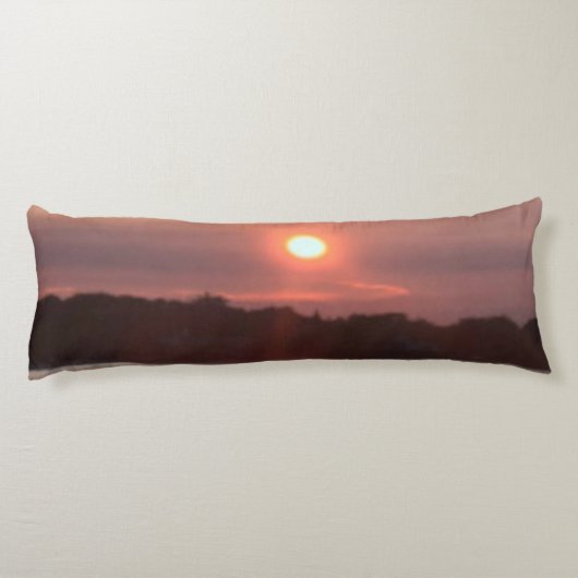 Verglaasde zonsondergang lichaamskussen (Achterkant)