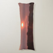 Verglaasde zonsondergang lichaamskussen (Voorkant Verticaal)