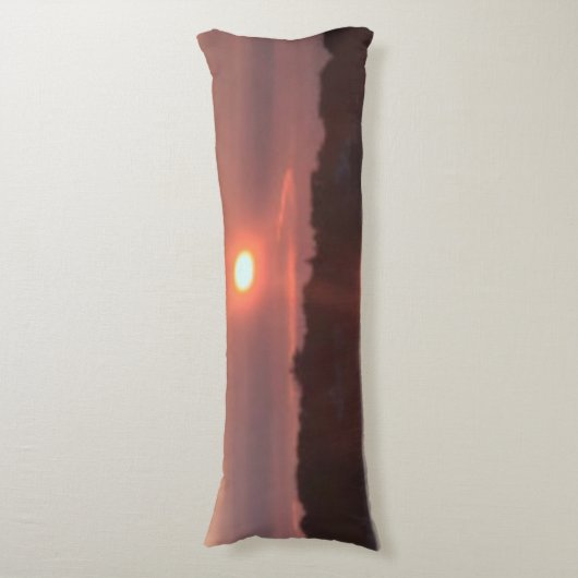 Verglaasde zonsondergang lichaamskussen (Voorkant Verticaal)