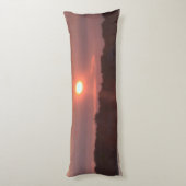 Verglaasde zonsondergang lichaamskussen (Achterkant (Verticaal))