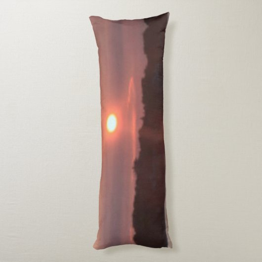 Verglaasde zonsondergang lichaamskussen (Achterkant (Verticaal))