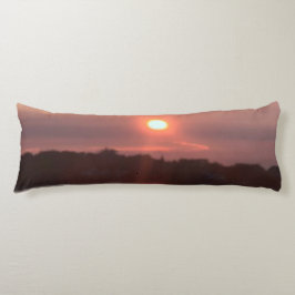 Verglaasde zonsondergang lichaamskussen