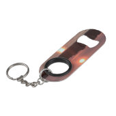 Verglaasde zonsondergang mini flessenopener (Voorkant Gekanteld)