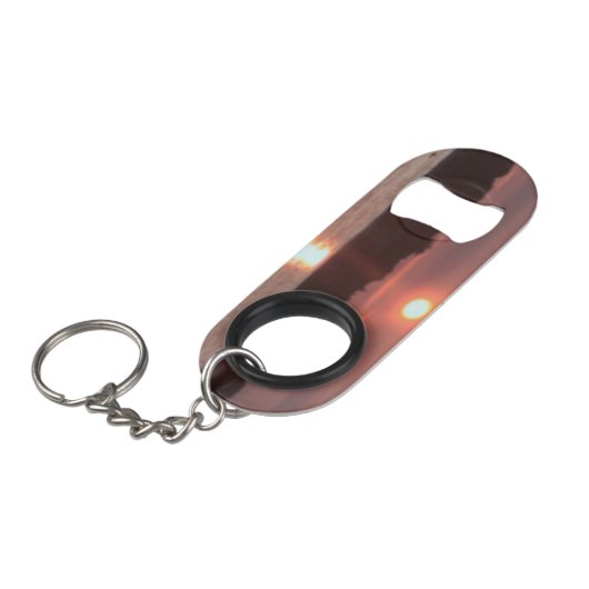 Verglaasde zonsondergang mini flessenopener (Voorkant Gekanteld)