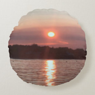 Verglaasde zonsondergang rond kussen