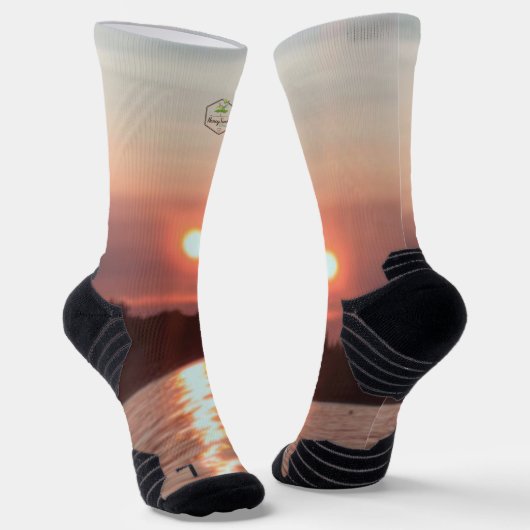Verglaasde zonsondergang sokken (Gebogen)