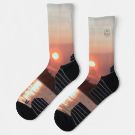 Verglaasde zonsondergang sokken