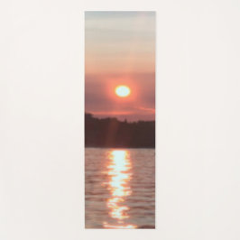 Verglaasde zonsondergang yogamat