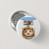 Verglazing medaille knop ronde button 3,2 cm (Voorkant /achterkant)