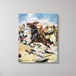 Vergoeding van de 21ste Lancers bij Omdurman Canvas Afdruk