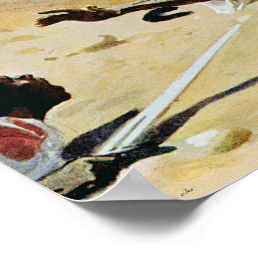 Vergoeding van de 21ste Lancers bij Omdurman Poster (Hoek)