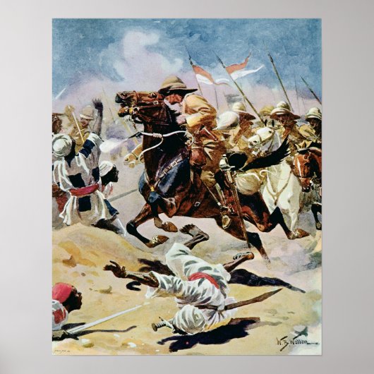 Vergoeding van de 21ste Lancers bij Omdurman Poster (Voorkant)