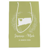 Vergoedingen voor bruiloft op Connecticut-kaart Medium Cadeauzakje (Voorkant)