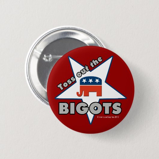 Vergooi de GOP BIGOTS! Ronde Button 5,7 Cm (Voorkant /achterkant)