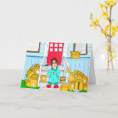 Vergrendel sociale afstand isolerende Humor Kaart (Gele Bloem)