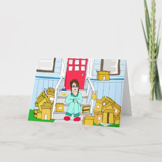 Vergrendel sociale afstand isolerende Humor Kaart (Voorkant)