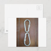 Vergrendeld: duurzaam stalen karabijnhaak ontwerp briefkaart (Voorkant / Achterkant)